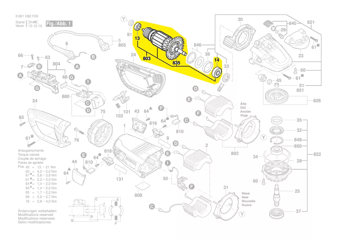 Induit BOSCH réf. 1 604 010 B06